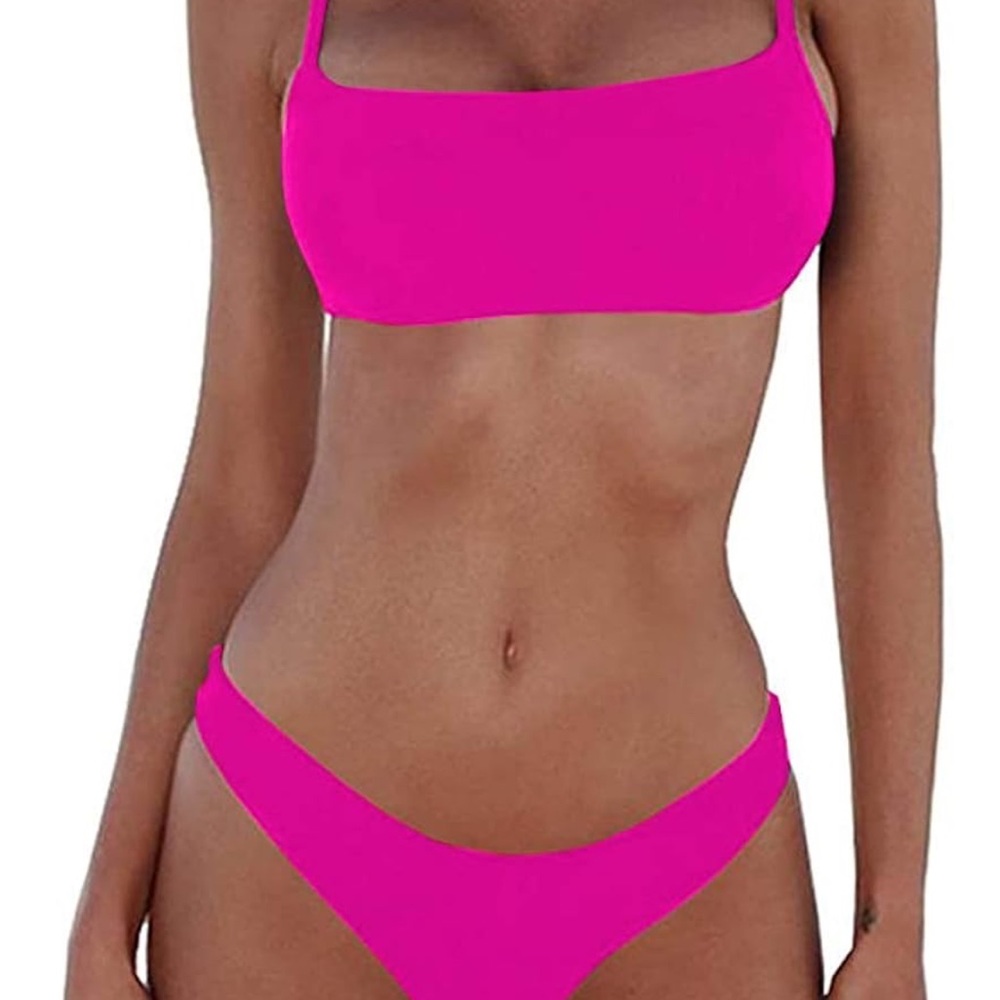 Hot Pink Bandeau Bikini for Beach Days NWOT